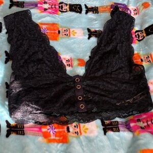 Free People Black Lace Bralette